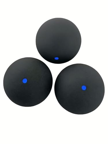 VisnzvLux 3 Pieces Blue Dot Squash Ball Custom Logo Professional high Elasticity Resistant to Play for Training and Practice