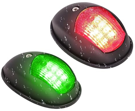 Générique Feux De Navigation Pour Bateaux - Éclairage Étanche pour Bateaux de Pêche | Accessoires D'Éclairage Électrique Étanche Signal Rouge Pour Navigation Remorque Yachts Kayak Étang