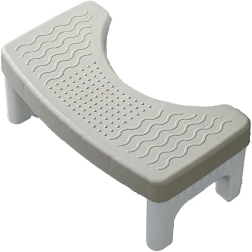 Tabouret de toilette pliable pour améliorer la posture, aide aux hémorroïdes, à la constipation et au syndrome du côlon irritable, gris