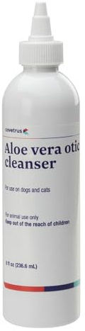 Covetrus Aloe Otic Ear Cleaning Solution for Dogs & Cats, Gentle Routine Ear Cleanser with Aloe Vera, Helps Remove Wax & Dry Ears, 8 oz