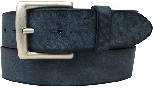 Gürtel aus weichem Vollrindleder Used-Look 4 cm | Jeans-Gürtel für Damen Herren 40mm | Ledergürtel Vintage-Look