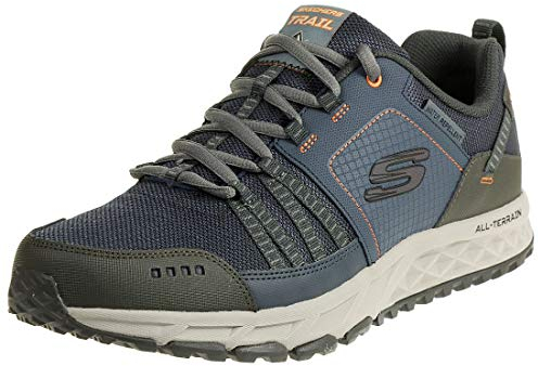 Skechers Herren Escape Plan Sneaker, Blue Navy Orange, 47.5 EU