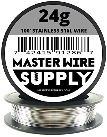 Acero inoxidable 316L – 100' – calibre 24 alambre