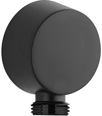 Paini - Diana Presa Acqua Tonda 1/2 x 1/2 a Muro per Doccia in Metallo con Finiture Nere e Opache, Design Moderno, Interamente Prodotto e Lavorato in Italia