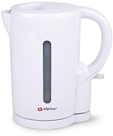alpina 8711252185378 - Bollitore senza fili, in plastica, 1,7 litri, 2200 Watt, colore: Bianco