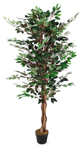 Kunstpflanze FICUS im Blumentopf - 160 cm - Deko Pflanze Zimmerpflanze künstlich Kunstbaum
