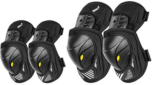 WHYUNM26 Motorrad Knieschützer Ellenbogen Knieschützer Verdicken Motocross Knieschützer Moto Racing Schutzausrüstung Motorrad MTB 4 Stück