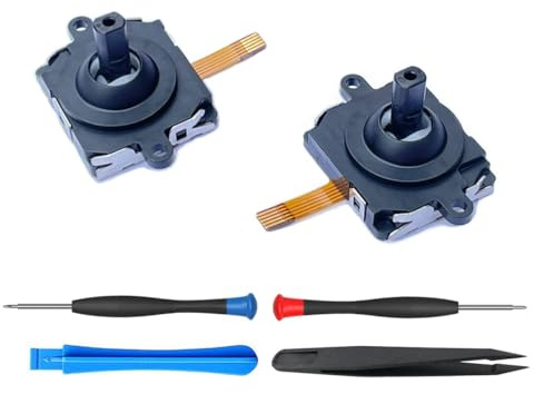 ElecGear Joystick Ersatz für Oculus Quest, 2X Linkes und Rechtes Analoges Thumbstick Control Sensormodul für Quest VR- Brille Headset Touch Controller mit Reparaturteil-Werkzeugsatz