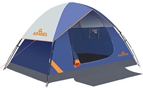 ASFANES Outdoor 2 Person Waterproof Camping Tent, Navy Blue
