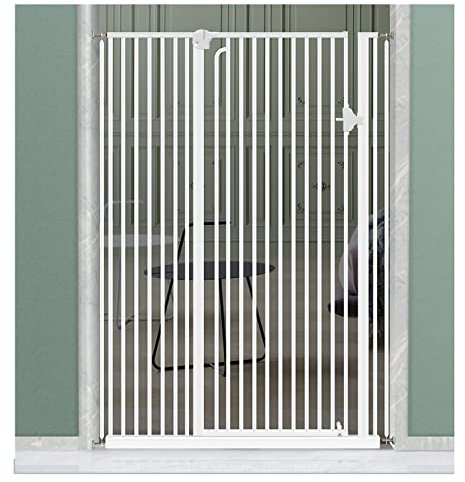 PBZLL Breitenverstellbar 74-164 cm Extra breites Haustiergitter für Hunde Katzen, 100 cm Extra hohes Hundegeländer für den Innenbereich/Zaun Druckhalterung passend für Treppe oder Türöffnung