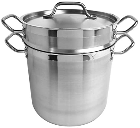 TrueCraftware-12 Quart Stainless Steel Double Boiler 3 Piece Set- Steam Melting Pot Cookware Stainless Steel Double Boiler Pot for Melting Chocolate Candy Butter Cheese Dishwasher & Oven Safe