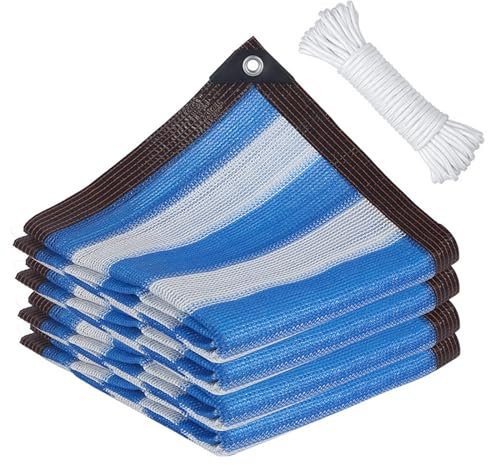 Rete Ombreggiante,Telo Ombreggiante Con Occhiellato,Hdpe Rete Resistente Ai Raggi Uv,Rete Da Giardino,Per Pergola,Piante Da Patio,Serra,Pollaio,Balcone,Posto Auto Coperto (Blu-3x4m)