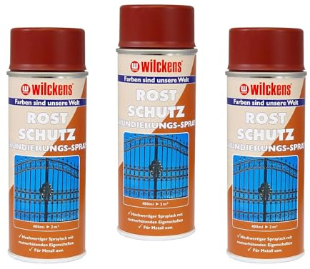 Wilckens Lot de 3 sprays de protection contre la rouille et la corrosion - 400 ml - Brun rouge