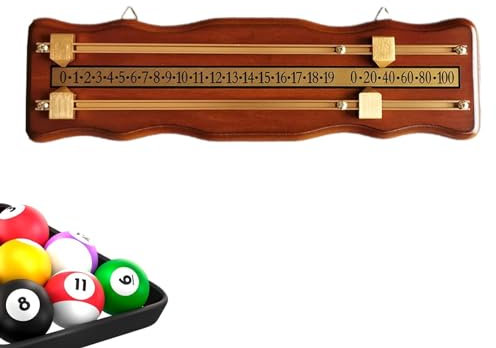 Xasbseulk Billard Score Board, Wandmontiertes Snooker-Spiel-Scoreboard, leicht zu lesende Sport-Anzeigetafel, wiederverwendbarer Billard-Scorekeeper für 2 Spieler, Fußball-Billard