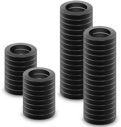 50 Stück Gummischlauchringe, 3/4 Zoll Dichtungsringe für Wasserhahn | Dicke 3mm O-Ring, Duschschlauch Unterlegscheibe, Schwarz Dichtungen, 19mm OD, 12mm ID, für Hahnverbinder Schlauch