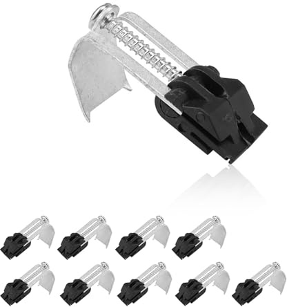 LWLWA 10 Pièces Clips D'évvier Encastrés, Matériau Acier Manganèse Accessoires Évier Cuisine, Léger, Longueur Réglable Clip Fixation pour Évier, Robuste Durable, pour Buanderies, Éviers Cuisine