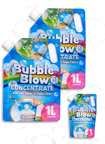 Smart-Planet Seifenblasen Flüssigkeit Konzentrat für 3L Seifen Blasen für Maschinen und Pistolen- Seifenlösung zum Mischen mit Wasser für Kinder, 3 x 1L Nachfüll Beutel