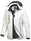 Libin Skijacke Damen Winter Gefüttert Warme Übergangsjacke Wanderjacke Damen Wasserdicht Atmungsaktiv Outdoor Jacken Für Damen Sportjacke Funktionsjacke mit Abnehmbarer Kapuze Weiß, XXL