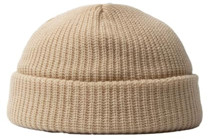 BrightGlow Wintermütze für Herren und Damen Trawler Beanie Watch Hat Roll-up Edge Skullcap Kurze Fischermütze mit Strickbündchen Beanie-Mütze Warm Skimütze Acryl-Strickmütze