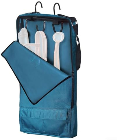 Honseadek Aufbewahrungstasche für Pferdegeschirr, tragbare wasserdichte Zaumzeug-Halftertasche, wasserdichte Reitausrüstungstasche mit 3 Haken zum Aufhängen für die Organisation von Zaumzeug
