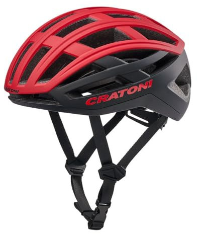 cratoni - C-Airlite – Casco da bicicletta – rosso nero opaco – 52 – 56 cm – ragazzi adulti – MTB BMX City Cross