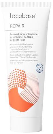 Locobase Crema Repair – Crema idratante per pelli molto secche e screpolate – Corpo e cura del viso – rigenera la barriera cutanea – senza profumo – dermatologicamente testato – 100 g