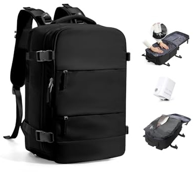 BJLFS Zaino Ryanair 40x30x20 Sottovuoto con pompa Zaino da Viaggio aereo Cabina 40x30x20 Impermeabile Bagaglio a Mano Wizzair Sottovuoto Borse da Cabina per Easyjet 45x36x20 Zaino Airback Donna