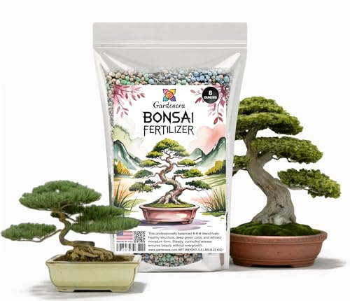 Gardenera Premium Bonsai Fertilizer – Slow-Release Bonsai Tree Food for Compact Growth, Dense Branching & Healthy Roots | Ideal for All Bonsai & Money Trees [8 OZ]
