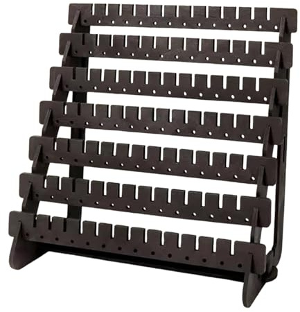 LeeQinersw Espositore per Orecchini per Riporre Gioielli su Cassettiera E Piano di Lavoro, Marrone