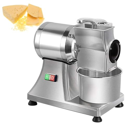 Beachtiful Grattugia Elettrica per Formaggio, per Grattugiare Il Formaggio a Blocchi, Macinaburro Elettrico in Acciaio Inox, Macchina Macinaformaggio Commerciale, per Grani di Burro e Formaggio