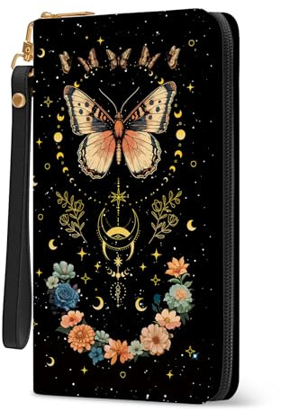 Vorruil Butterfly Women Wallet, RFID Blocking Credit Card Wristlet Wallet