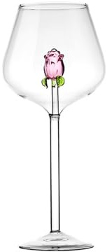 ZHANGshouf Verre Rose Unique Romantique Fleur Cocktail Verrerie Bordeaux Vin Blanc, Vin Rouge, Verre à Vin Haut de Gamme, 2