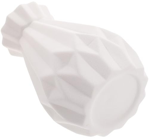 Angoily Keramikvase Nordic Stil Weiß Gebürstet Keramik Tischvase Dekoration Blumenarrangements Rippstruktur Langlebig für Wohnzimmer