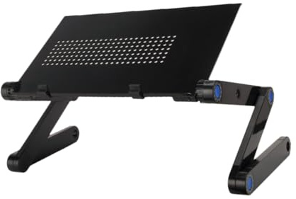 Ipetboom Bureau Pliable pour Ordinateur Portable Lit avec Ventilation Table de Travail Ergonomique pour Étude et Loisirs à Domicile