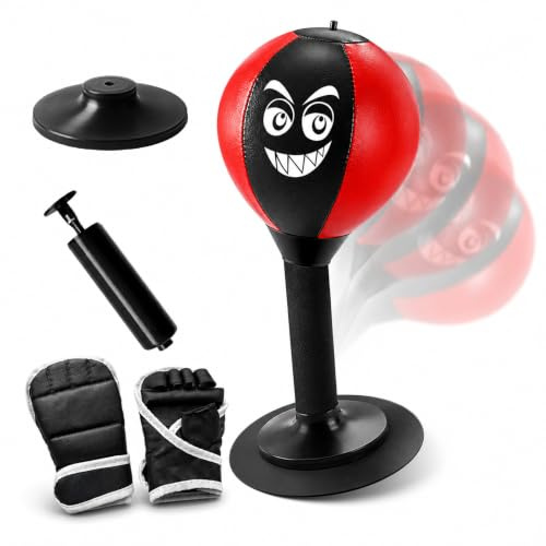 Desktop Boxsack, Büro Punchingball, Punchingball Tisch Mit Saugnäpfen, Schreibtisch Pun-Chball, Tischs Boxsack Desktop, Desktops Punching Bag, Punching Ball Set Für Wand, Fliesen, Tisch