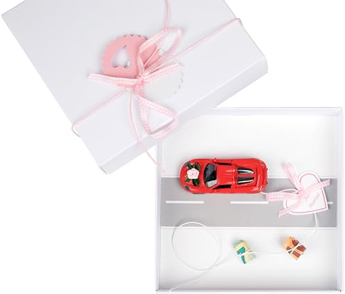 schnurzpieps Geldgeschenk-Verpackung für Hochzeit Auto (Porsche Carrera GT), Hochzeitsgeschenk, Geschenk Hochzeit Bräutigam Braut Geld schenken, rosa