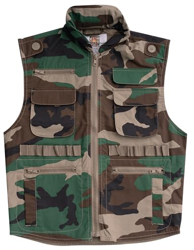Rothco Kids Ranger Vest (US, Alpha, Medium, Regular, Woodland Camo)