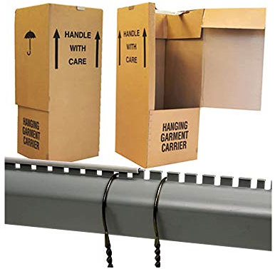 Large Strong Wardrobe Cardboard Boxes With Hanging Rails Moving Removal