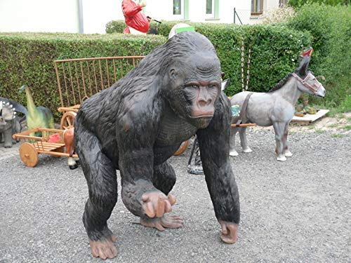 Dekofigur AFFE Gorilla XXL mit Stinkefinger provozierend Gartendekoration für Haus, Hof und Garten