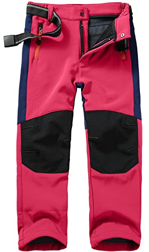 yeyity Kinder Softshellhose Skihose Cargohose Wasserdicht Thermohose