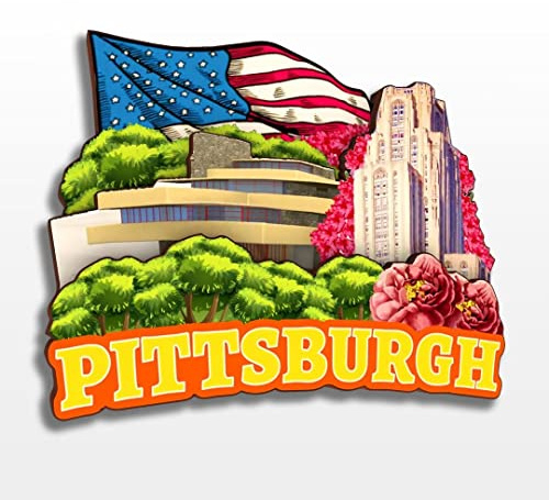 Pittsburgh Magnet Kühlschrankmagnet Holzkollektion 3D Holz handgefertigt Reise Stadt Souvenir Heimdekoration Geschenk