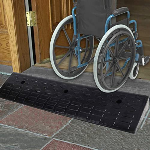 CAZARU Rollstuhlrampe für Zugangsschwellen, Türen, Treppen, 1,9 cm Bordsteinrampe für Dusche/Terrassentür/Garage DIY/Autos/Schuppen, Belastung 11000 lbs