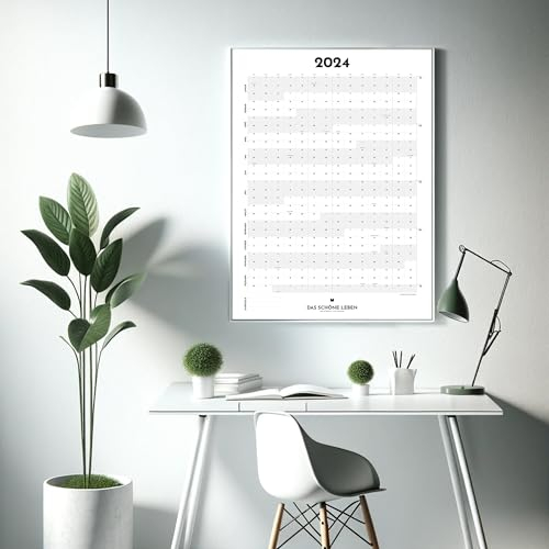 FORMGUT® Jahreskalender 2024 Wandkalender – Kalender groß für die Wand, Jahresplaner, Familienplaner XXL – Versand gerollt und faltenfrei, B1 100 x 70 cm, Hochformat