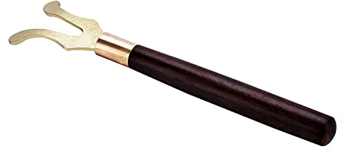Jerliflyer Teapot Lid Clip,Lid Clasp Wooden Handle Teapot Fork Chinese Tea Service Tool,Tea Cup Clamp Teahouse Anti-Scald Iron for Cast Iron Kettle