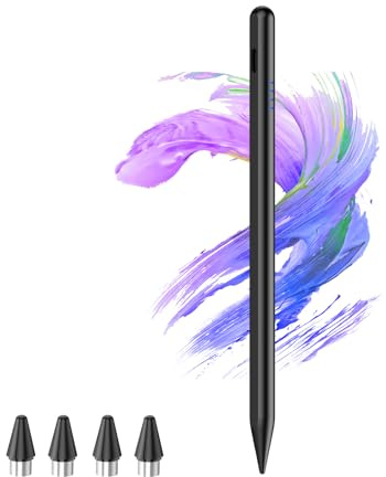 Tablet Pen for Samsung Galaxy A9/A9+ with 4 POM Tips, Kenkor Stylus Pen for Switch 2/Android, Magnetic Tablet Stylus Compatible with Samsung Ultra S24/S23/iPhone/Xiaomi/HONOR/Amazon Fire - Black
