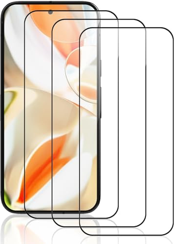 Beukei [3 Pack] Screen Protector for Google Pixel 9 Pro XL, Tempered Glass[Support Fingerprint][9H Hardness][3D Curved][Anti-Scratch] Folie