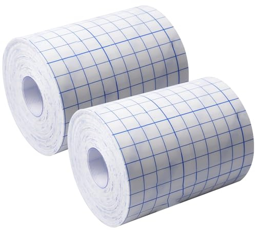 2 rotoli da 10 cm x 10 m di nastro medico nastro adesivo traspirante fixomull stretch pellicola trasparente taglio fai da te elastico fascia per schiena spalle polsi