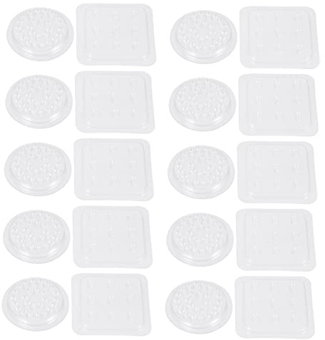 VALICLUD Vassoio Porta Colla 40 Pezzi in Plastico Bianco per Ciglia per Separare e Tenere in Posizione le Ciglia Durante L'applicazione per Uso Professionale e Domestico