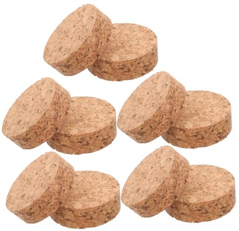 FONDOTIN Confezione da 10 Sottovasi in Sughero per Piante Multiuso Piccoli Vasi da Scrivania Rotondi 5x1 5 Cm Leggeri E Robusti