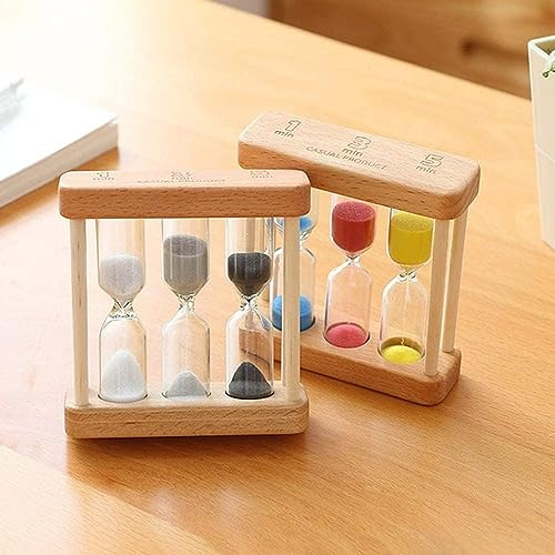 Kreative Sanduhr aus Holz, 1/3/5 Minuten, Timer, Uhr, Heimbüro, Dekoration, Küchenutensilien, Geschenk für Kinderspiele, einfacher Stil